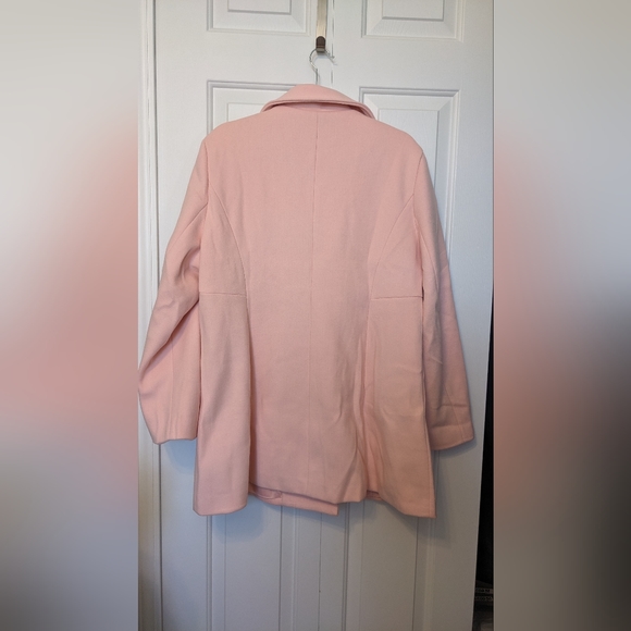 NWT Women's Allegra K - Peter Pan Collar Regular Fit -Double Breasted Trenchcoat - Picture 7 of 11